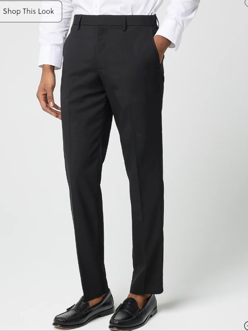 J Crew Thompson suit pant in four-season wool blend CG212 Size 29x32 Black